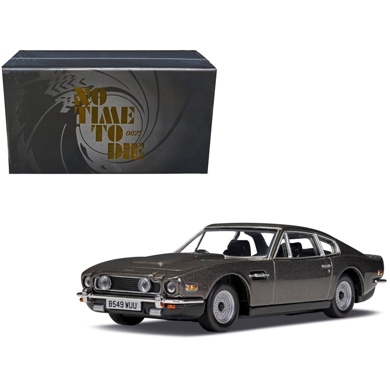 Aston Martin V8 RHD (Right Hand Drive) Black Metallic James Bond 007 “No Time To Die” (2021) Movie Diecast Model Car by Corgi