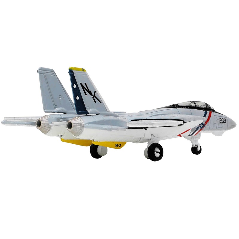 Grumman F-14 Tomcat Fighter Aircraft “VF-2 Bounty Hunters” and Section C of USS Enterprise (CVN-65) Aircraft Carrier Display Deck “Legendary F-14 Tomcat” Series 1/200 Diecast Model by Forces of Valor