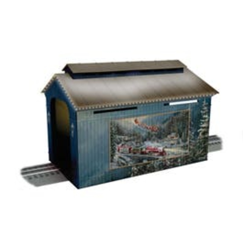 Lionel 2429160 O Thomas Kinkade Christmas Light Express Covered Bridge