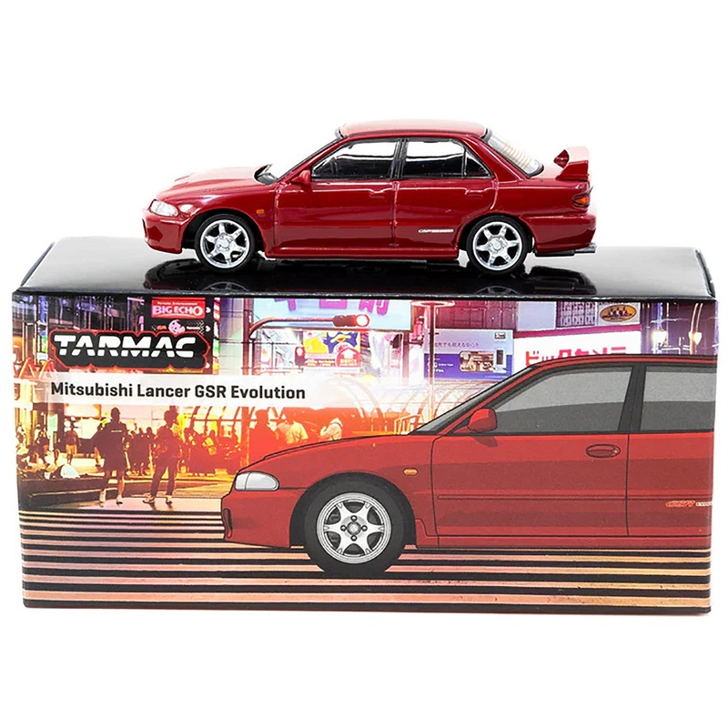 Mitsubishi Lancer GSR Evolution RHD (Right Hand Drive) Red “Global64” Series 1/64 Diecast Model Car by Tarmac Works