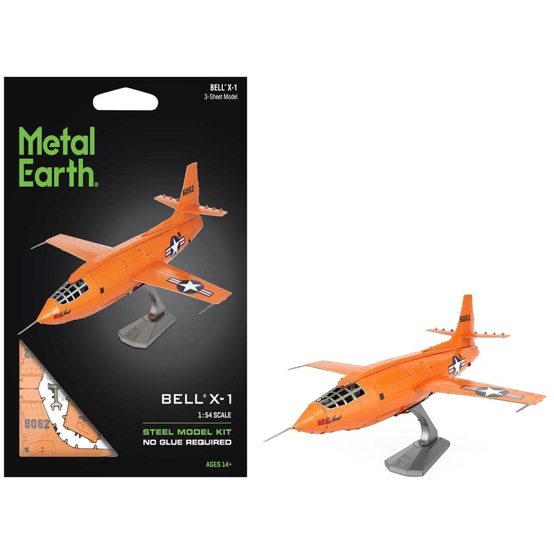 Model Kit Bell X-1 Aircraft “United States Air Force” (Moderate Difficulty) Steel Model by Metal Earth