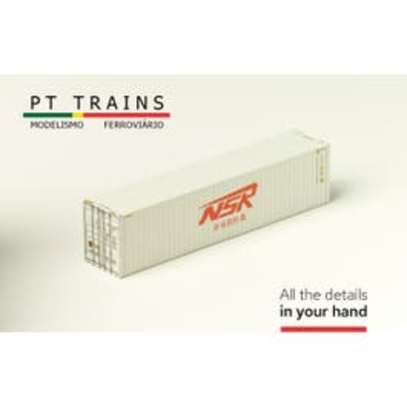 PT Trains 840404.1 HO Container 40HC NSR (XSLU1512406) (Extremely Delicate Doors)