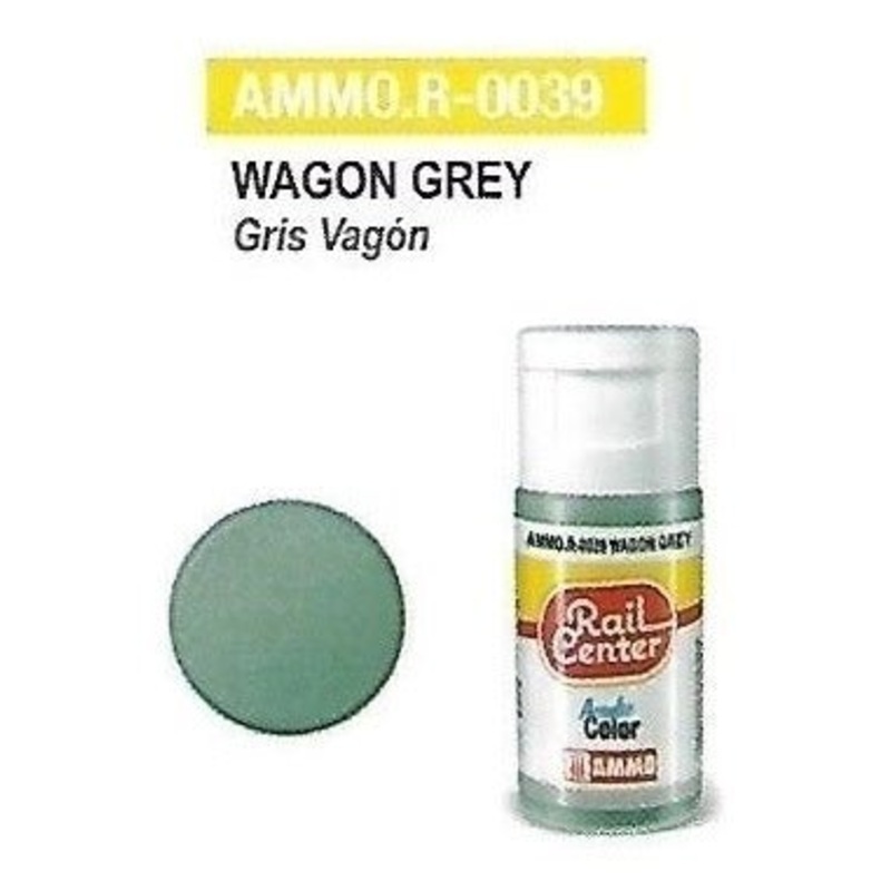 Rail Center Paint R-0039, Wagon Gray, 15ml bottle, Acrylic Paint