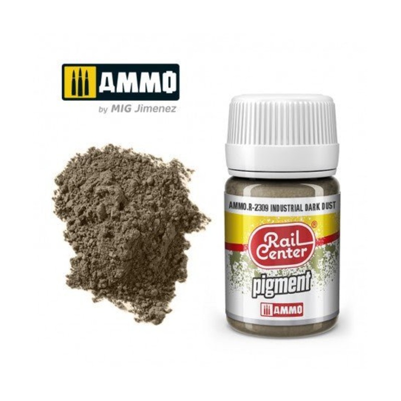 Rail Center Paint R-2309, Pigment, Industrial Dark Dust, 35ml bottle, Dry Pigment