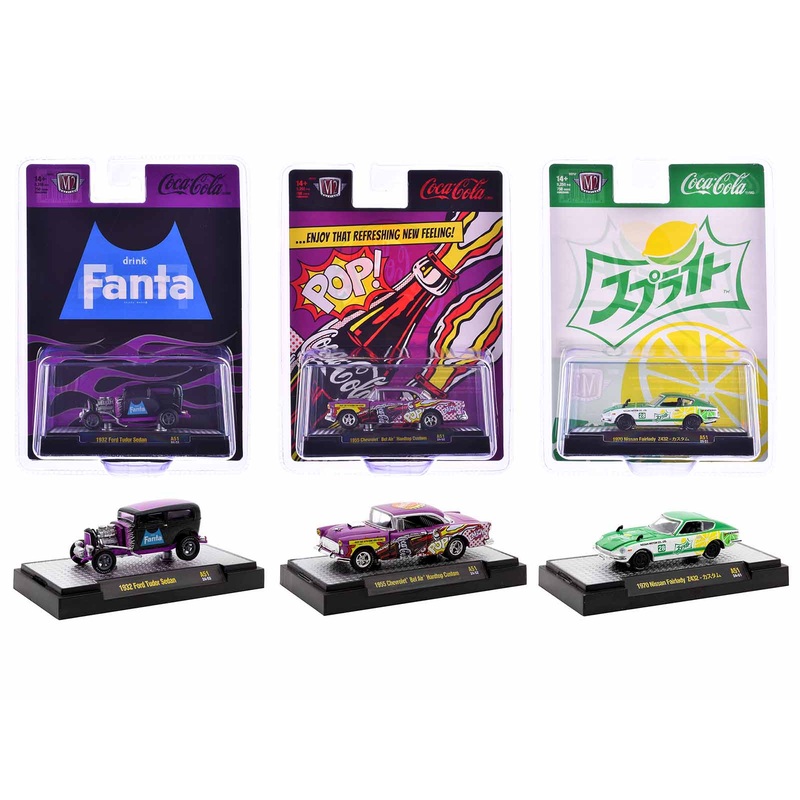 “Sodas” Set of 3 pieces Release 51 Limited Edition to 10000 pieces Worldwide1/64 Diecast Model Cars by M2 Machines