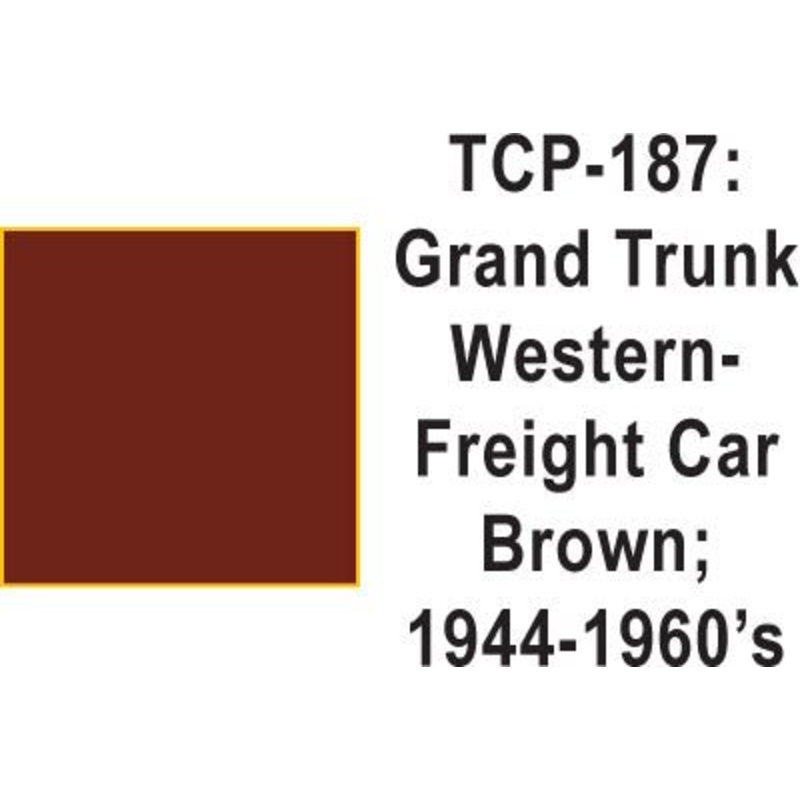 Tru Color TCP-187 Grand Trunk Western 1944-60s Freight Car Brown Paint 1 ounce