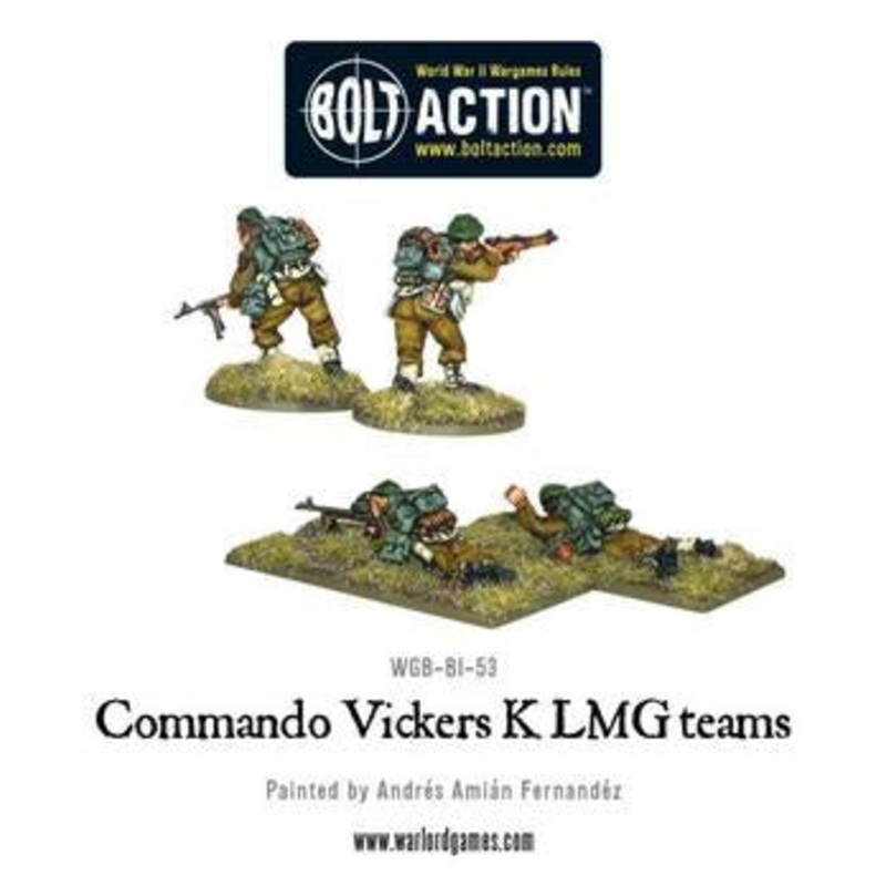 Warlord – Bolt Action: Commando Vickers K LMG Teams (Metal)