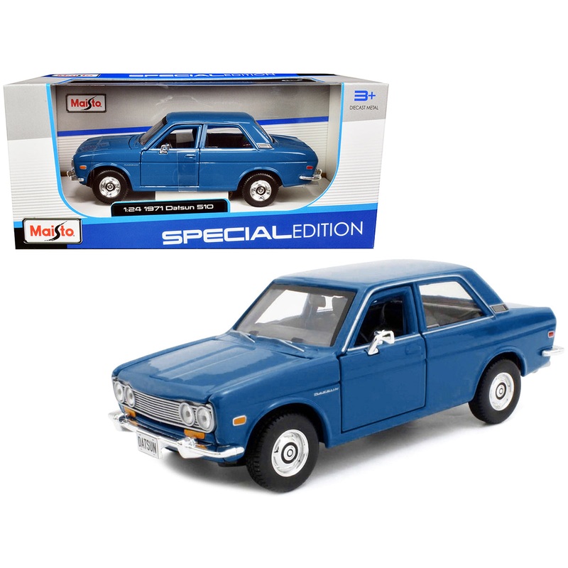 1971 Datsun 510 Blue “Special Edition” 1/24 Diecast Model Car by Maisto