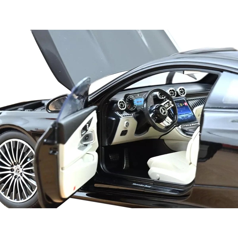 2024 Mercedes-Benz CLE Coupe Obsidian Black Metallic 1/18 Diecast Model Car by Norev