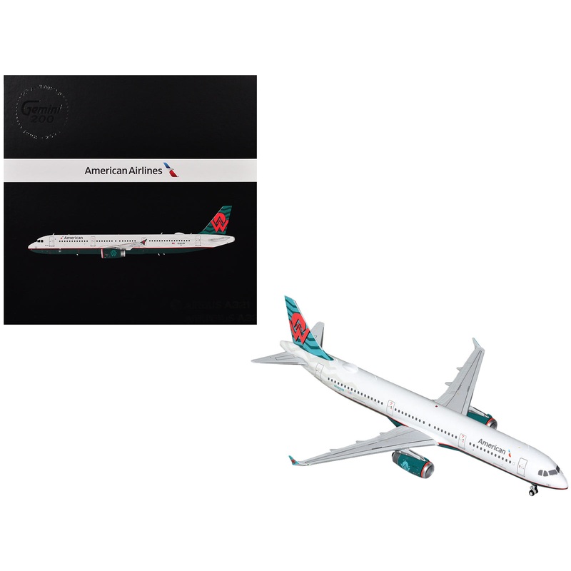 Airbus A321 Commercial Aircraft “American Airlines – America West Heritage Livery” (N580UW) White with Tail Graphics “Gemini 200” Series 1/200 Diecast Model Airplane by GeminiJets