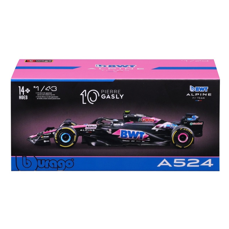 Burago – 1/43 BWT Alpine F1 A524 2024 with collectors hardcase #10 P. Gasly