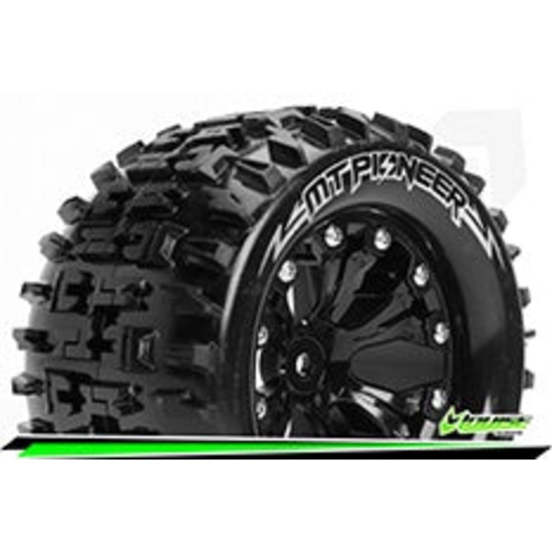 Louise – MT-Pioneer 1/10 Monster Truck Tire (Mounted) Soft 2.8″ Black (2)