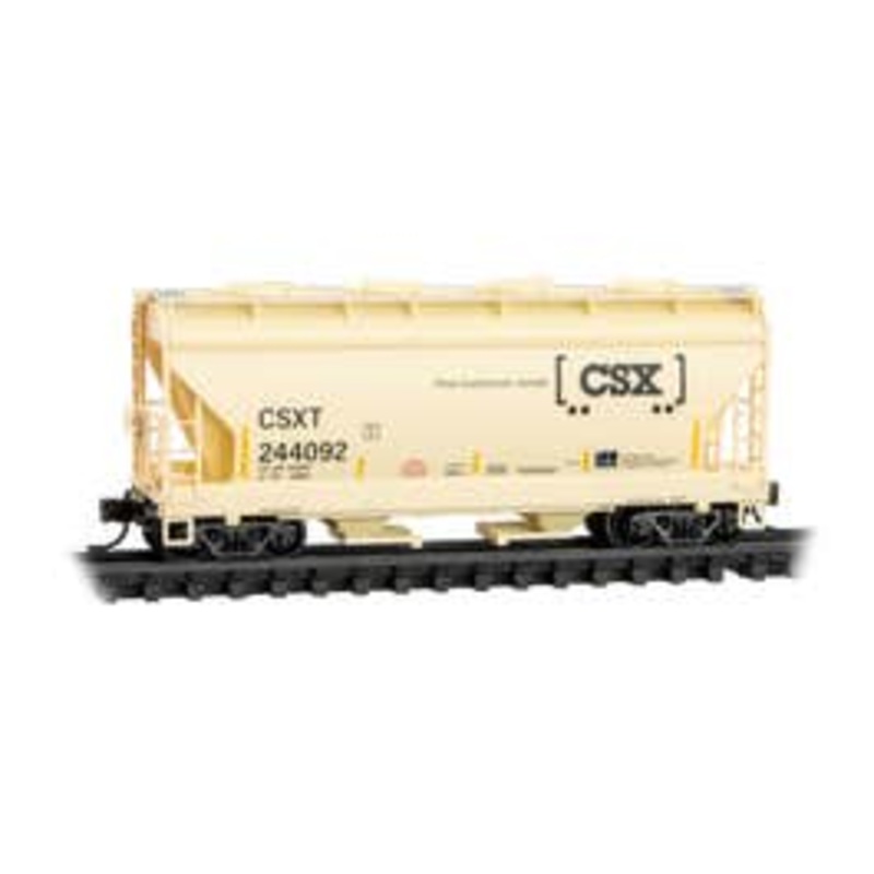 Micro Trains 09200650 N Scale 2-Bay Covered Hopper CSX Rd# 244092