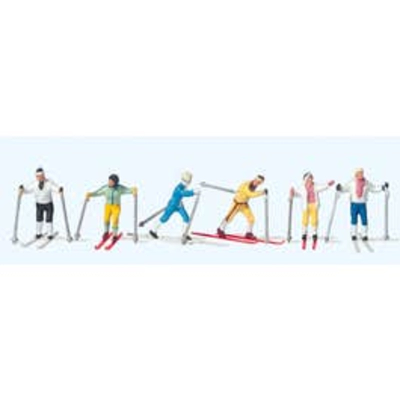 Preiser 10312  HO Cross County Skiing 6pcs