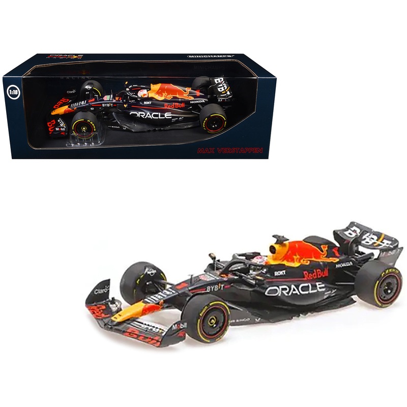 Red Bull Racing RB19 #1 Max Verstappen “Oracle” Winner F1 Formula One “Japanese GP” (2023) with Driver Limited Edition to 180 pieces Worldwide 1/18 Diecast Model Car by Minichamps
