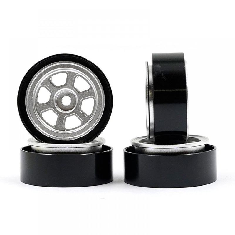 Yeah Racing – Alum. 6 Spoke Beadlock Rim Set