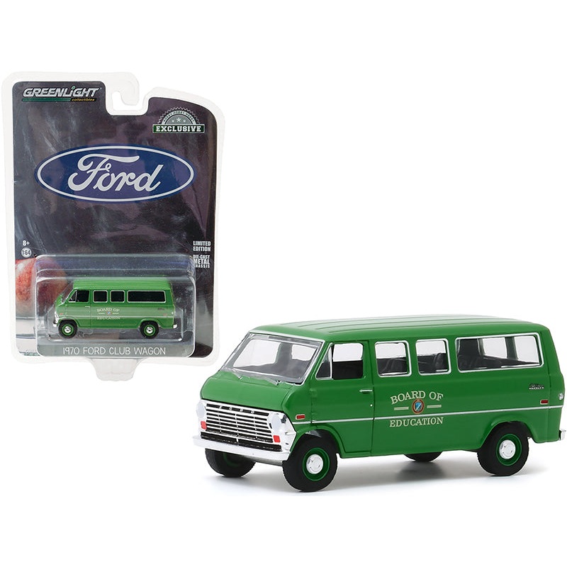 1970 Ford Club Wagon Van Green “Board of Education” “Hobby Exclusive” 1/64 Diecast Model by Greenlight