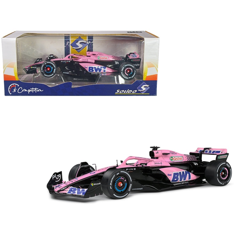 Alpine A523 Pink Edition “BWT” Formula One F1 “Presentation Version” (2023) “Competition” Series 1/18 Diecast Model Car by Solido