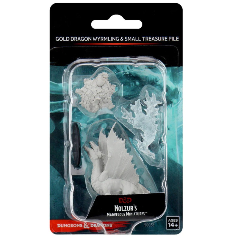 D&D Nolzur’s Marvelous Miniatures: Gold Dragon Wyrmling & Small Treasure Pile