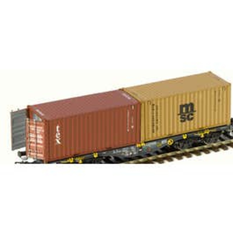 PT Trains 100321 HO Container MFD RAIL Sgmmnss 2 x 20DV