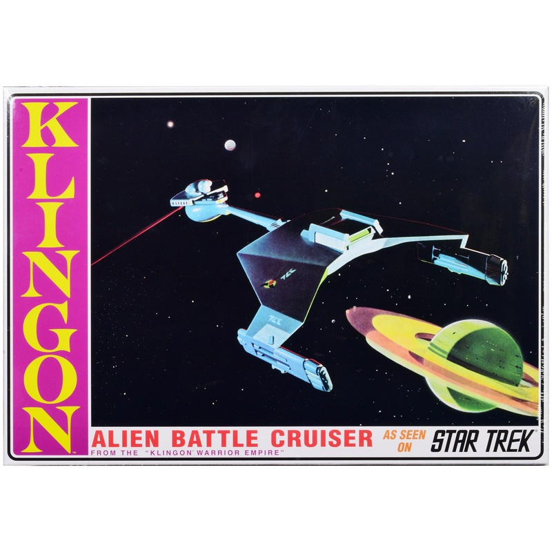 Skill 2 Model Kit “Klingon Warrior Empire” Alien Battle Cruiser “Star Trek” (1966-1969) TV Series 1/650 Scale Model by AMT