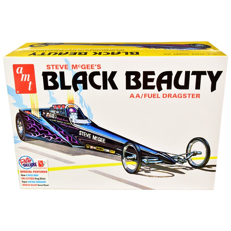 Skill 2 Model Kit Steve McGee’s Black Beauty Wedge AA/Fuel Dragster 1/25 Scale Model by AMT