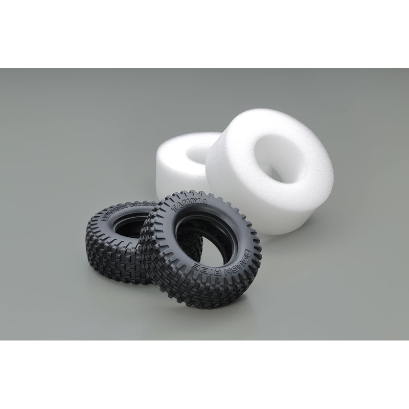 Tamiya – Block Pin “Rough Ride” Tyres w/Sponge (2pcs)