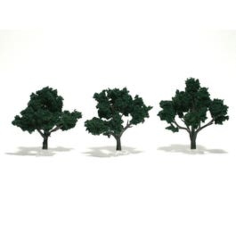 Woodland Scenics TR1508 3 Deciduous Trees (Dark Green)