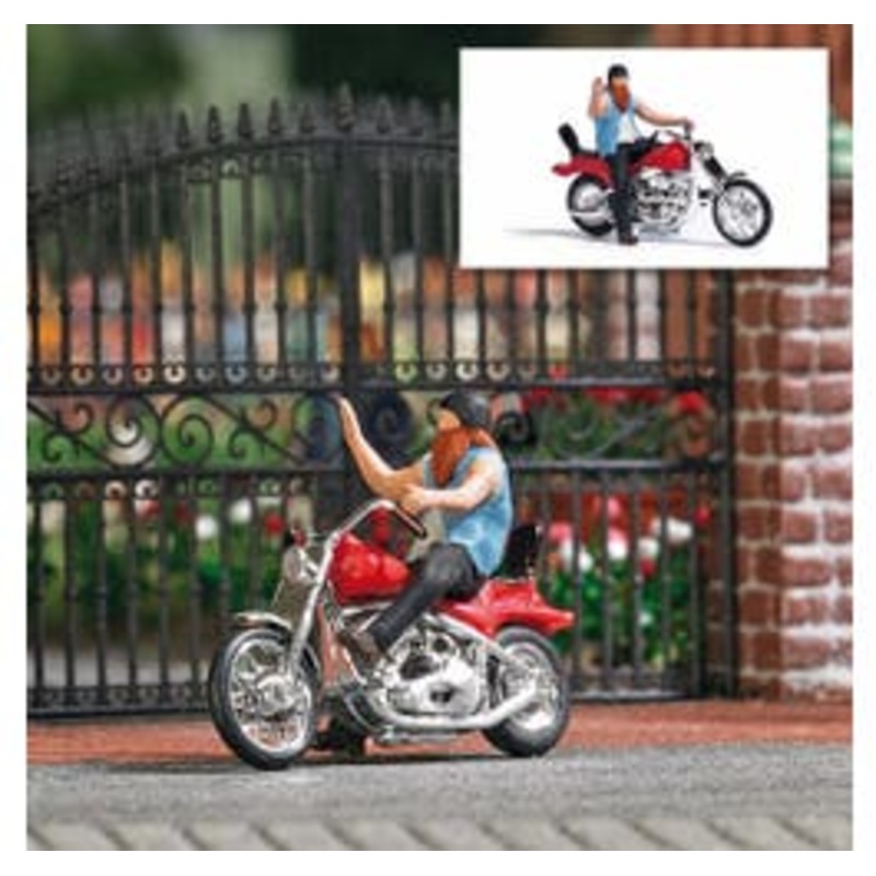 Busch 7861  HO Action Set: US Motorcycle with Biker