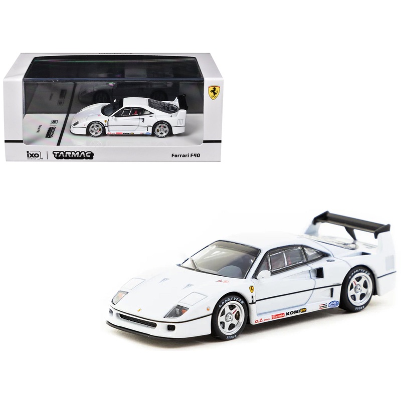 Ferrari F40 White “Road64” Series 1/64 Diecast Model Car by Tarmac Works