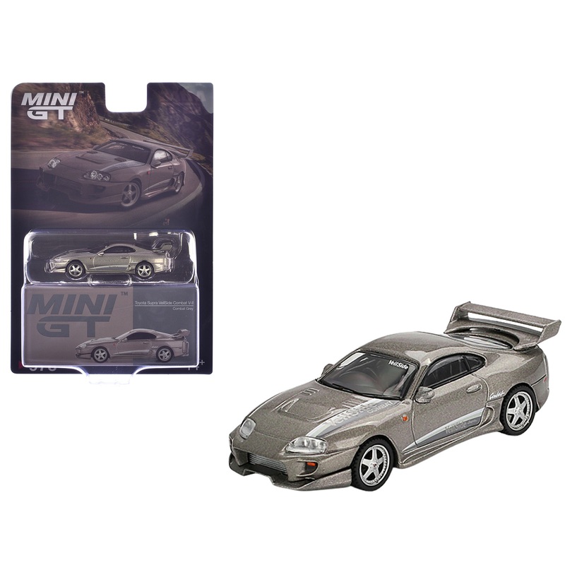 Toyota Supra “VeilSide Combat V-II” Combat Gray Metallic Limited Edition 1/64 Diecast Model Car by Mini GT