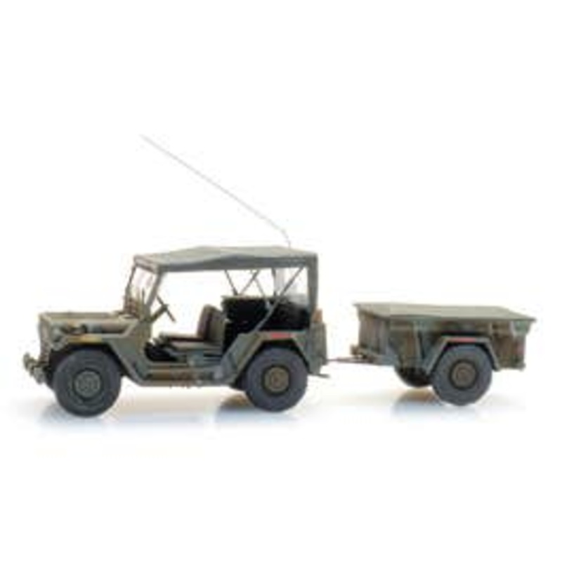 Artitec 6870568  HO US M151 jeep + M416 trailer MERDC