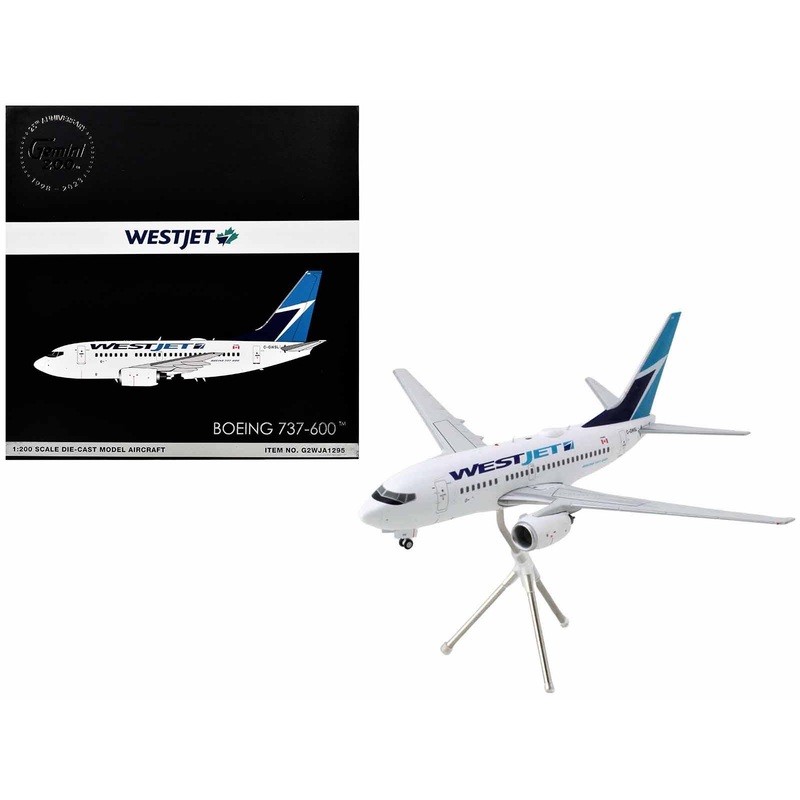 Boeing 737-600 Commercial Aircraft “WestJet” (C-GWSL) White with Blue Tail “Gemini 200” Series 1/200 Diecast Model Airplane by GeminiJets
