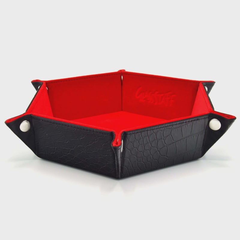 CritStones – Foldable Dice Tray – Dragon Skin Edition – Red