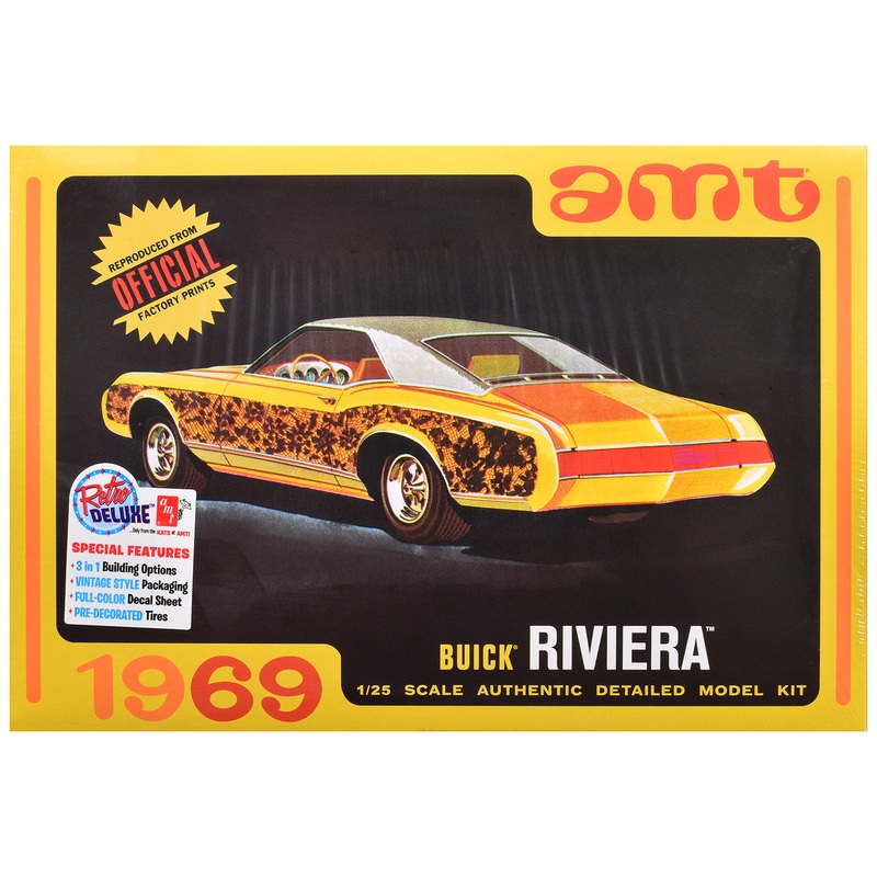 Skill 2 Model Kit 1969 Buick Riviera 1/25 Scale Model by AMT