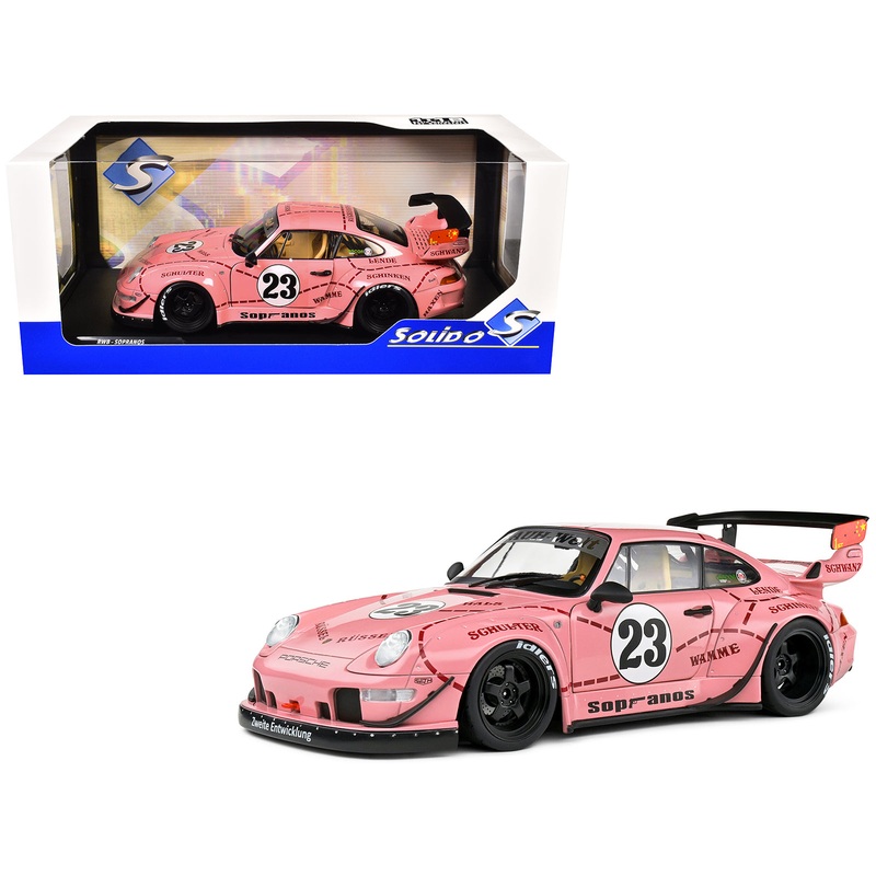 2020 RWB Bodykit #23 “Pink Pig” Pink with Graphics 1/18 Diecast Model Car by Solido