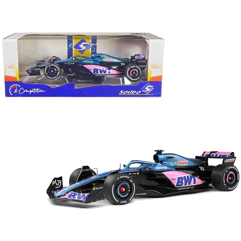 Alpine A523 Blue Edition “BWT” Formula One F1 “Presentation Version” (2023) “Competition” Series 1/18 Diecast Model Car by Solido