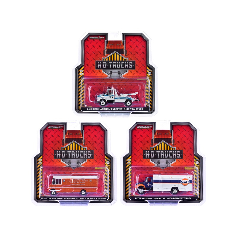 “Heavy Duty H.D. Trucks” Set of 3 pieces Series 25 1/64 Diecast Models by Greenlight
