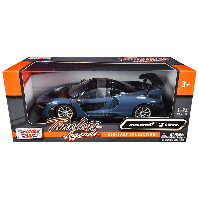 McLaren Senna Gray Metallic and Black “Timeless Legends” 1/24 Diecast Model Car by Motormax