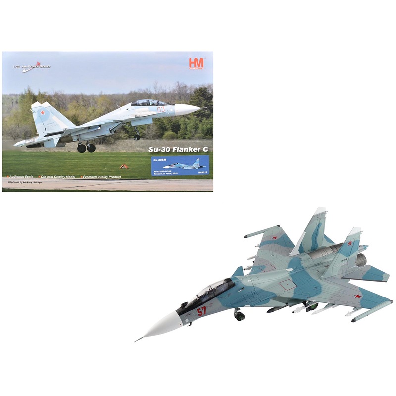 Sukhoi Su-30SM Flanker C Fighter Aircraft “Red 57 RF-61768” (2018) Russian Air Force “Air Power Series” 1/72 Diecast Model by Hobby Master