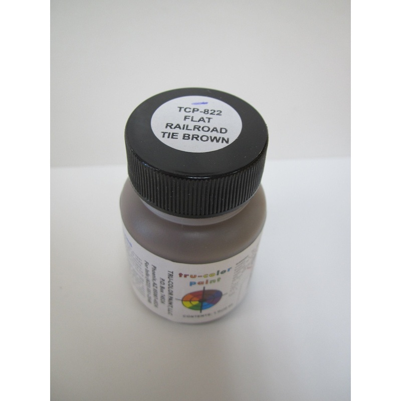 Tru Color TCP-822 Flat Railroad Tie Brown Paint 1 Fluid Ounce