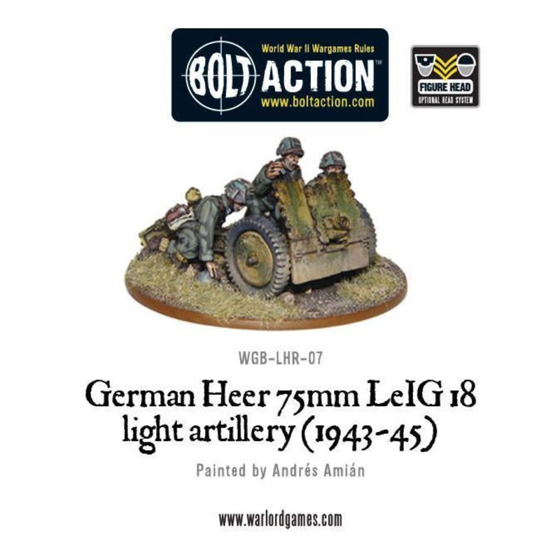 Warlord – Bolt Action: German Heer 75mm LEiG 18 Artillery (Metal)