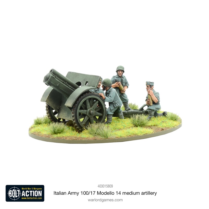 Warlord – Bolt Action: Italian Army 100/17 Modello 14 Medium Artillery (Metal)