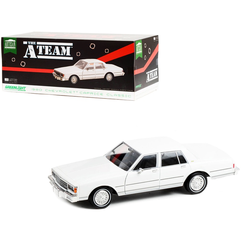 1980 Chevrolet Caprice Classic White “The A-Team” (1983-1987) TV Series “Artisan Collection” 1/18 Diecast Model Car by Greenlight