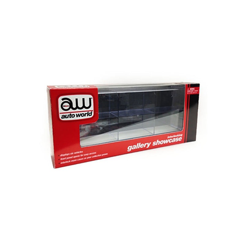 6 Car Interlocking Collectible Display Show Case for 1/64 Scale Model Cars by Auto World