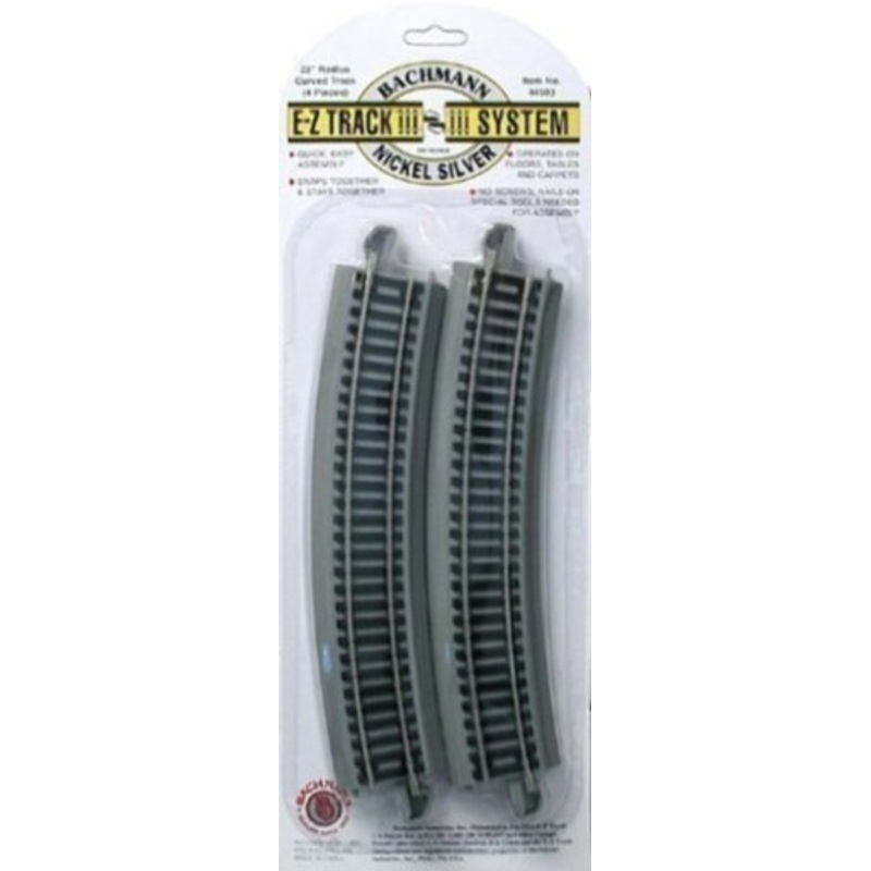 Bachmann 44503 HO Scale E-Z Track 22 Radius Curved Track (4/card)