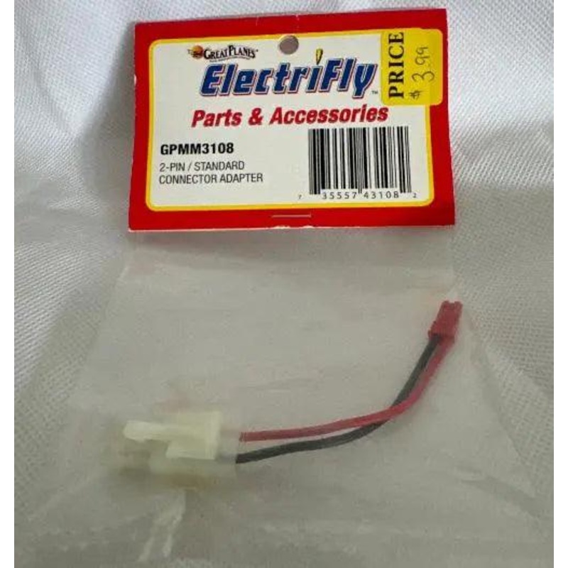 Great Planes ElectriFly 2-Pin/Standard Conn Adapter