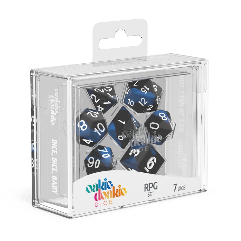 Oakie Doakie Dice – RPG Set Glow in the Dark Deep Ocean (7)
