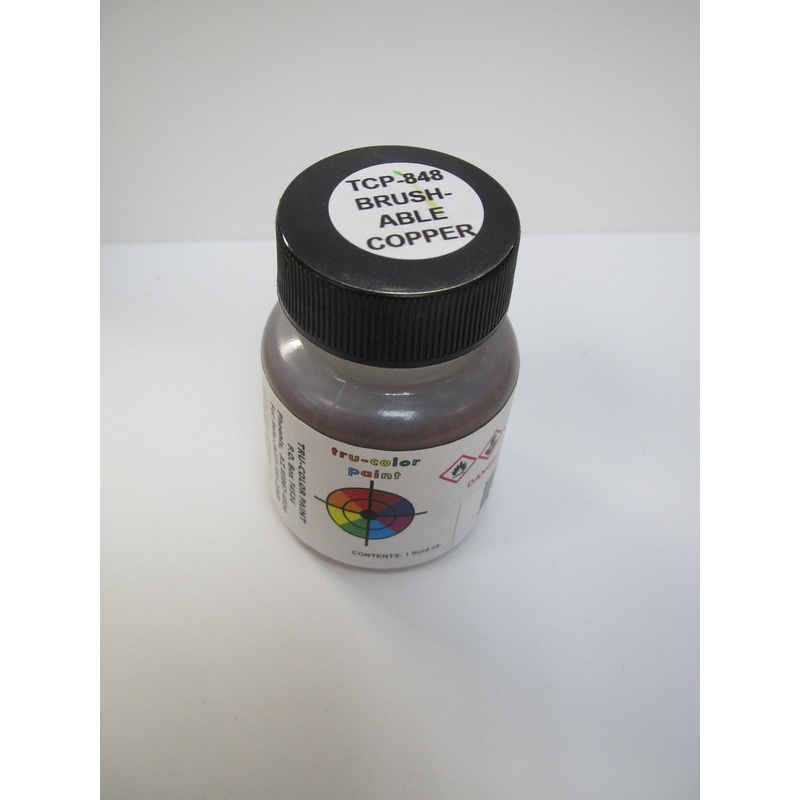 Tru Color TCP-848 Brushable Copper (Not Flat) Paint 1 Fluid Ounce