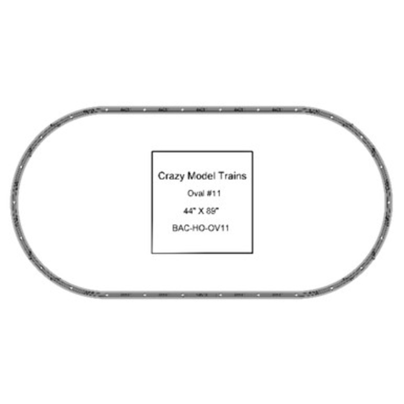 Bachmann E-Z Track HO Scale Oval #11 Basic Train Track Set – 44″ X  89″